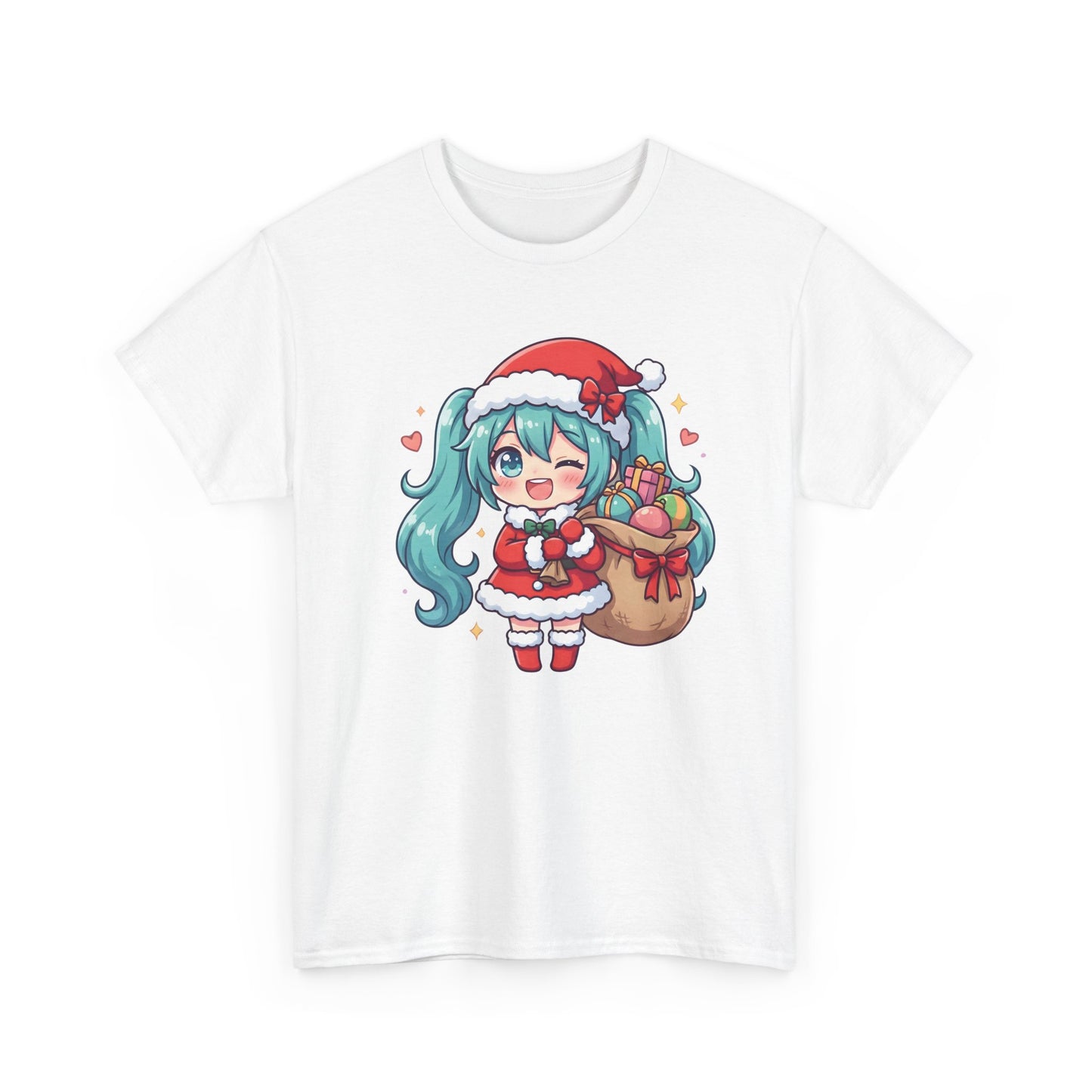 Hatsune Miku Chibi Merry Christmas T-Shirt | Cute Vocaloid Holiday Tee