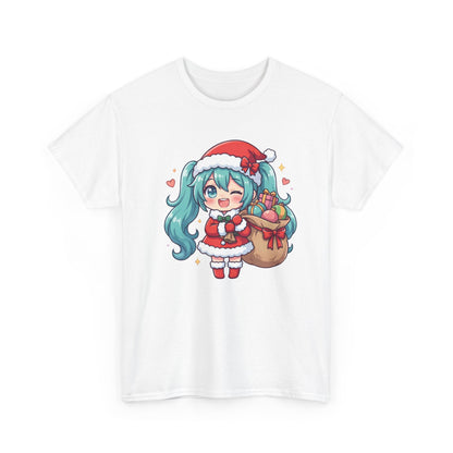 Hatsune Miku Chibi Merry Christmas T-Shirt | Cute Vocaloid Holiday Tee