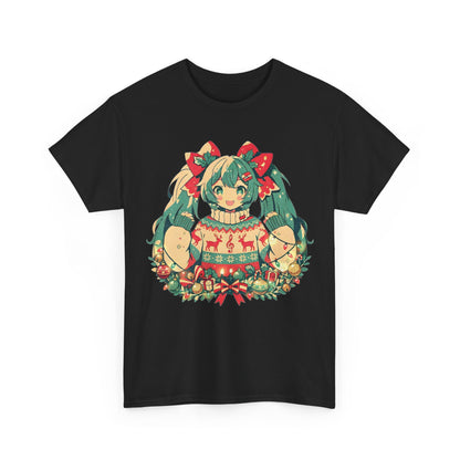 Hatsune Miku Christmas Tee | Anime Vocaloid Holiday Shirt