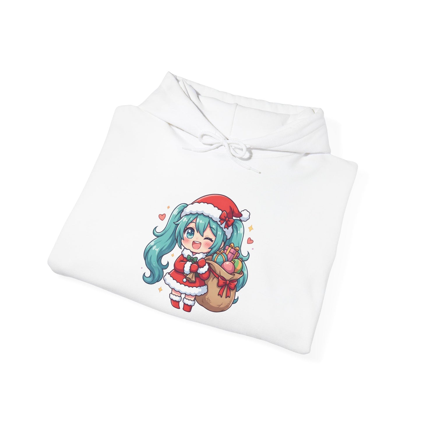 Hatsune Miku Santa Hoodie | Christmas Vocaloid Cosplay Sweatshirt