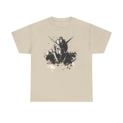 Gundam Mecha Helmet Pilot T-Shirt | Robot Anime Splash Art