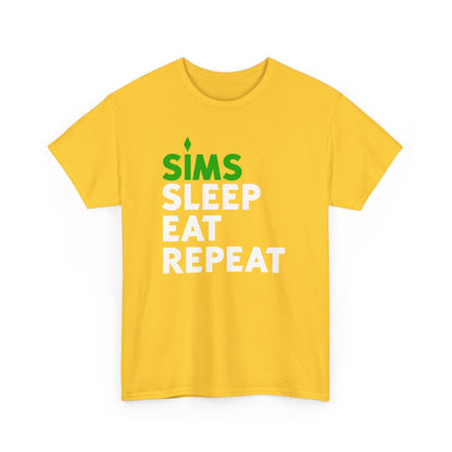 Sims Sleep Eat Repeat T-Shirt | Gamer Life Tee, Video Game Shirt