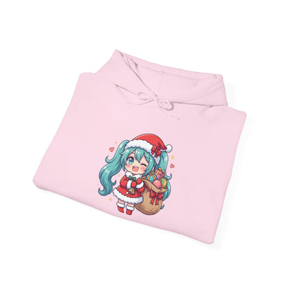 Hatsune Miku Santa Hoodie | Christmas Vocaloid Cosplay Sweatshirt