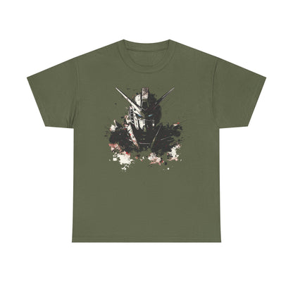 Gundam Mecha Helmet Pilot T-Shirt | Robot Anime Splash Art