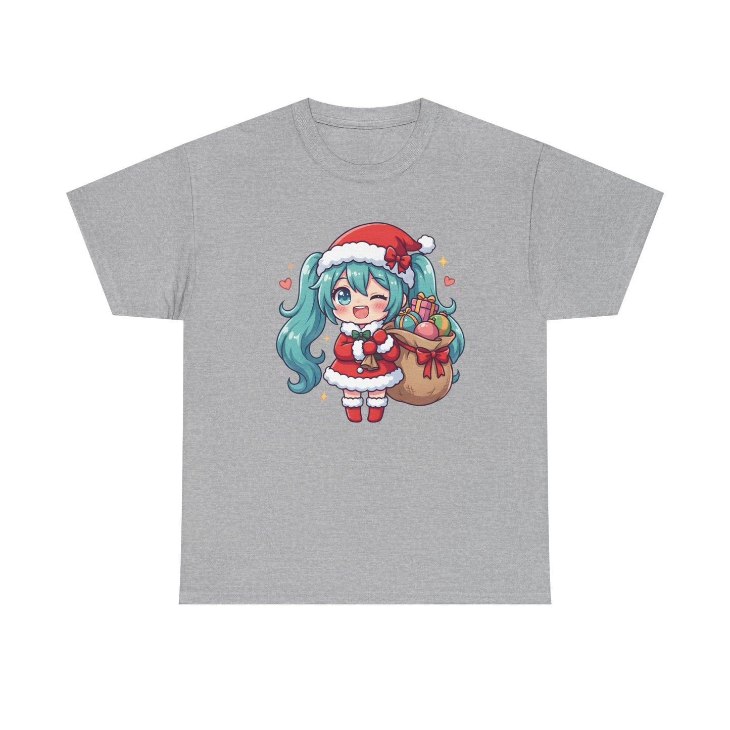 Hatsune Miku Chibi Merry Christmas T-Shirt | Cute Vocaloid Holiday Tee