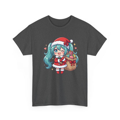 Hatsune Miku Chibi Merry Christmas T-Shirt | Cute Vocaloid Holiday Tee