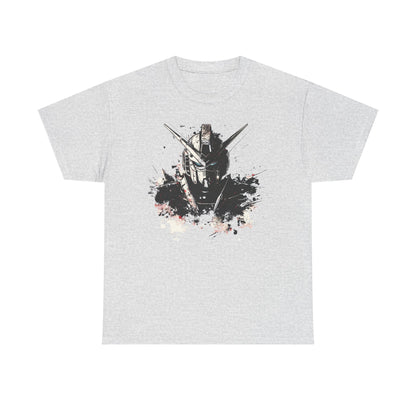 Gundam Mecha Helmet Pilot T-Shirt | Robot Anime Splash Art