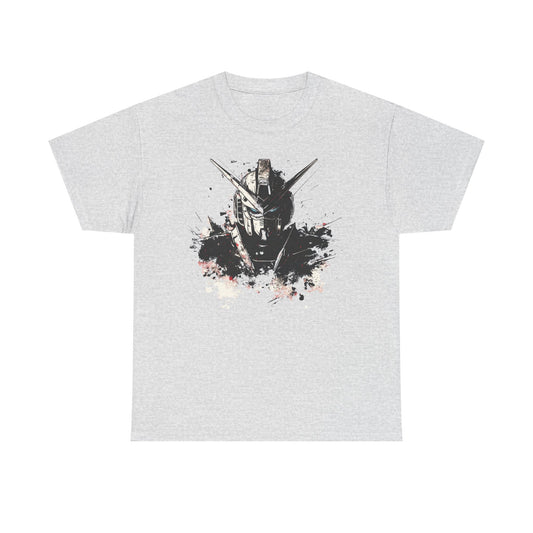Gundam Mecha Helmet Pilot T-Shirt | Robot Anime Splash Art