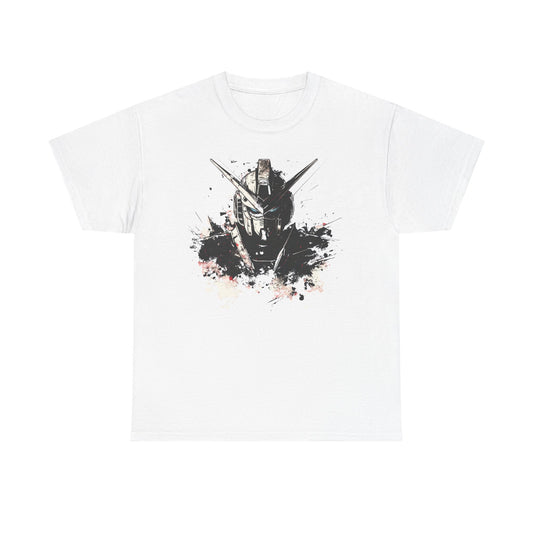 Gundam Mecha Helmet Pilot T-Shirt | Robot Anime Splash Art
