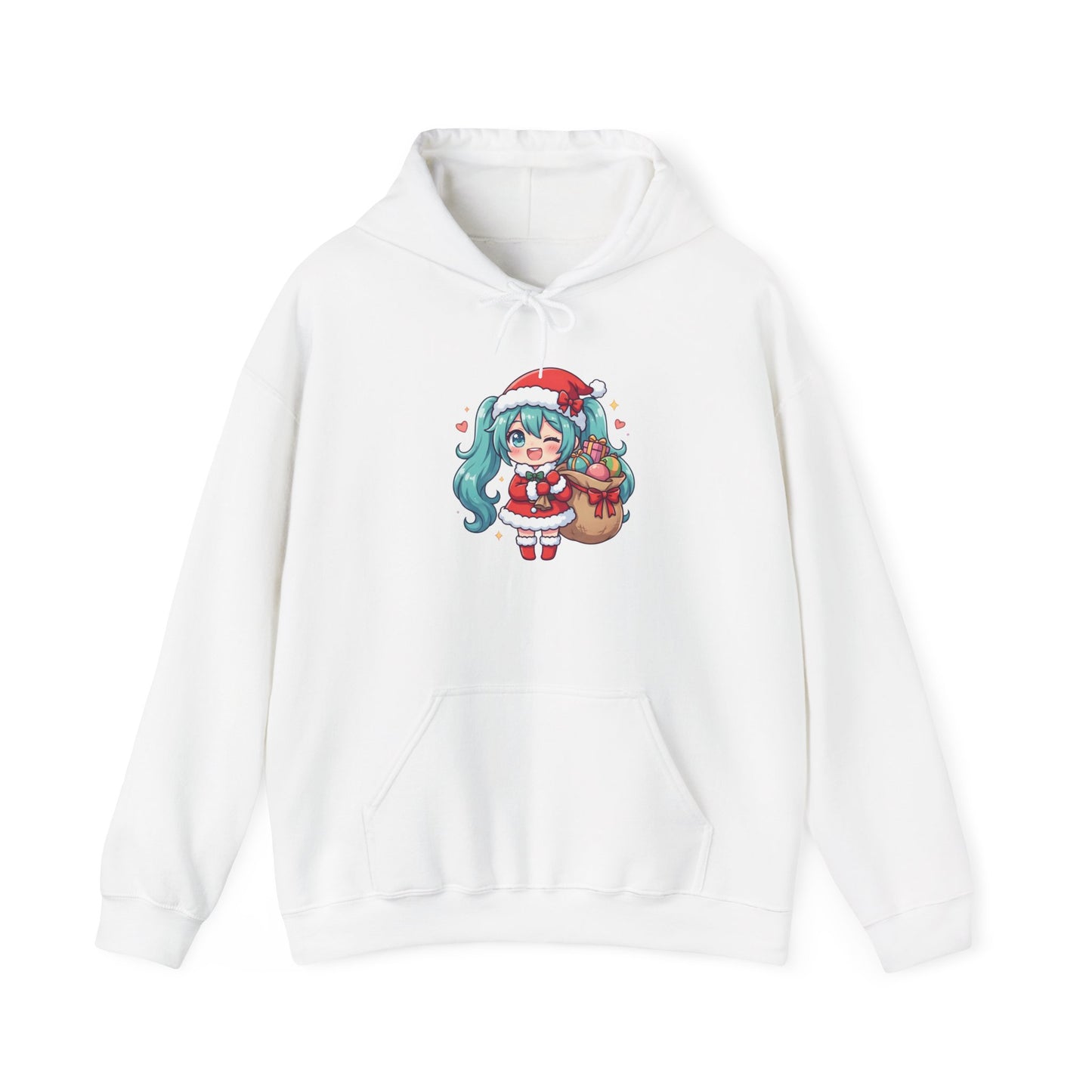 Hatsune Miku Santa Hoodie | Christmas Vocaloid Cosplay Sweatshirt