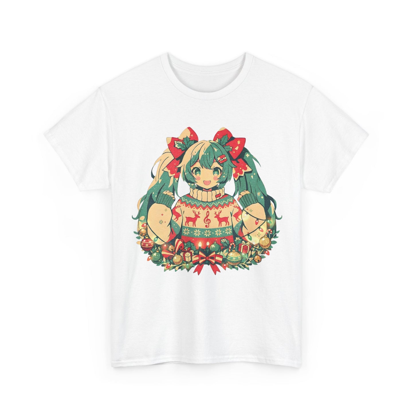 Hatsune Miku Christmas Tee | Anime Vocaloid Holiday Shirt