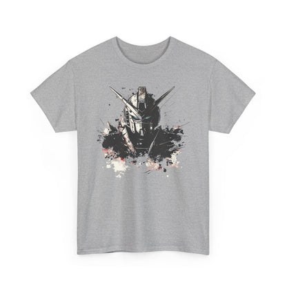 Gundam Mecha Helmet Pilot T-Shirt | Robot Anime Splash Art