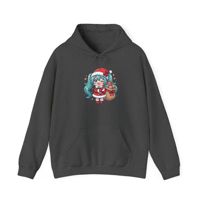 Hatsune Miku Santa Hoodie | Christmas Vocaloid Cosplay Sweatshirt