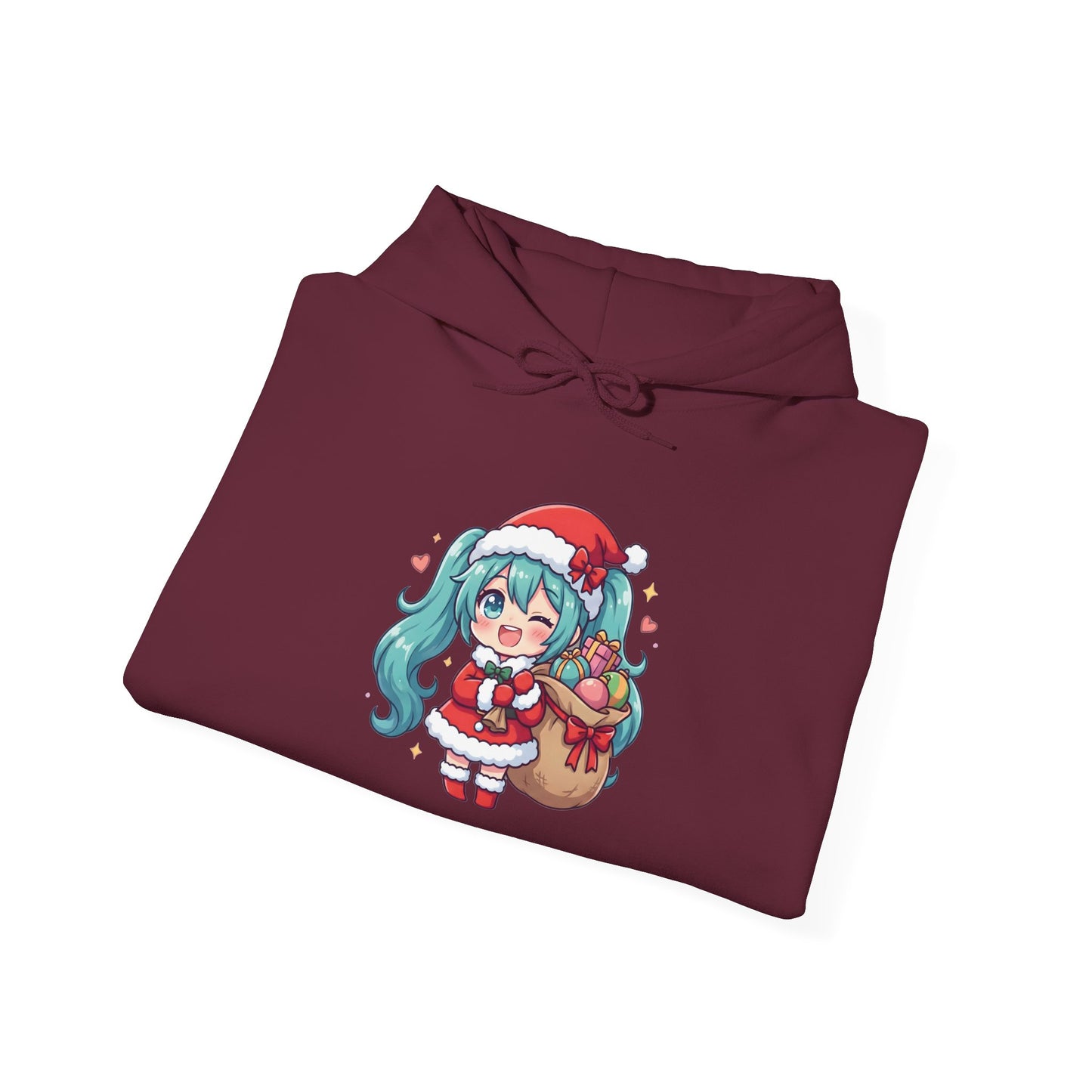 Hatsune Miku Santa Hoodie | Christmas Vocaloid Cosplay Sweatshirt