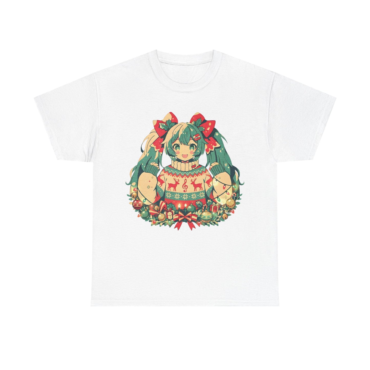 Hatsune Miku Christmas Tee | Anime Vocaloid Holiday Shirt