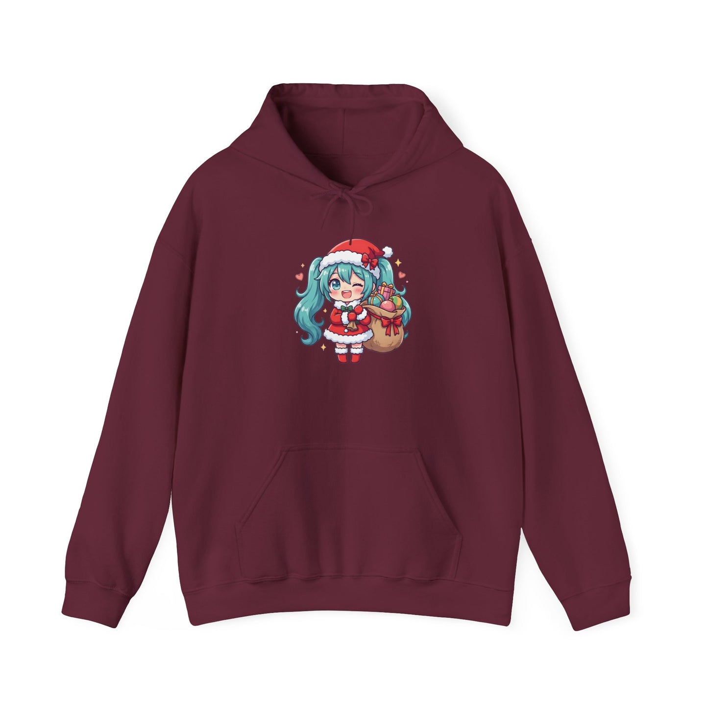 Hatsune Miku Santa Hoodie | Christmas Vocaloid Cosplay Sweatshirt