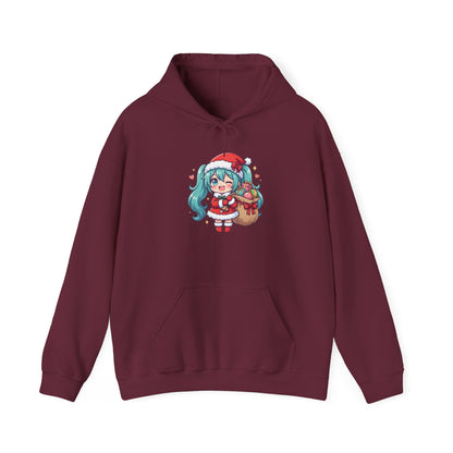 Hatsune Miku Santa Hoodie | Christmas Vocaloid Cosplay Sweatshirt