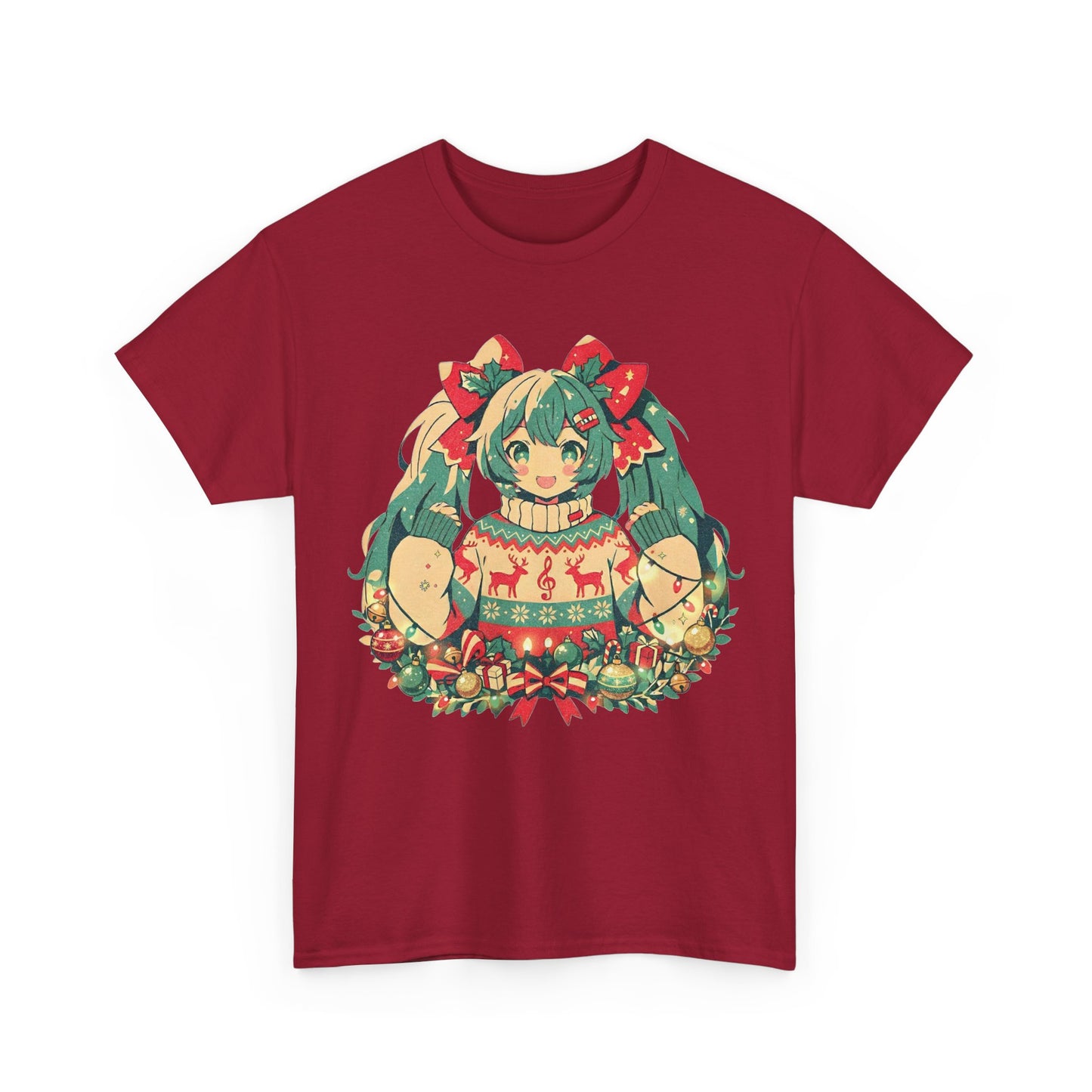 Hatsune Miku Christmas Tee | Anime Vocaloid Holiday Shirt