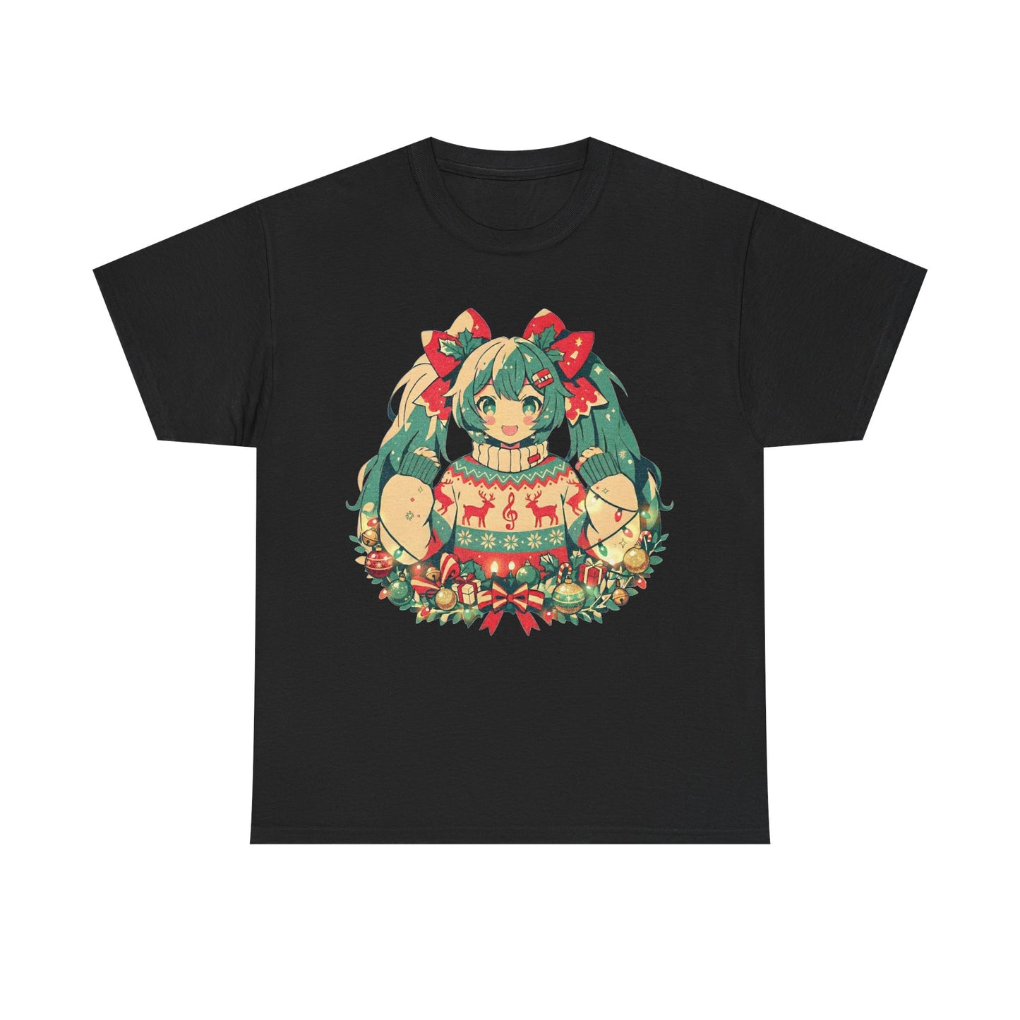 Hatsune Miku Christmas Tee | Anime Vocaloid Holiday Shirt