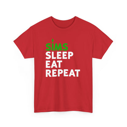 Sims Sleep Eat Repeat T-Shirt | Gamer Life Tee, Video Game Shirt
