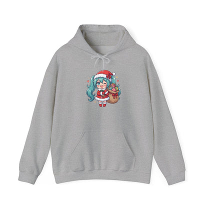 Hatsune Miku Santa Hoodie | Christmas Vocaloid Cosplay Sweatshirt