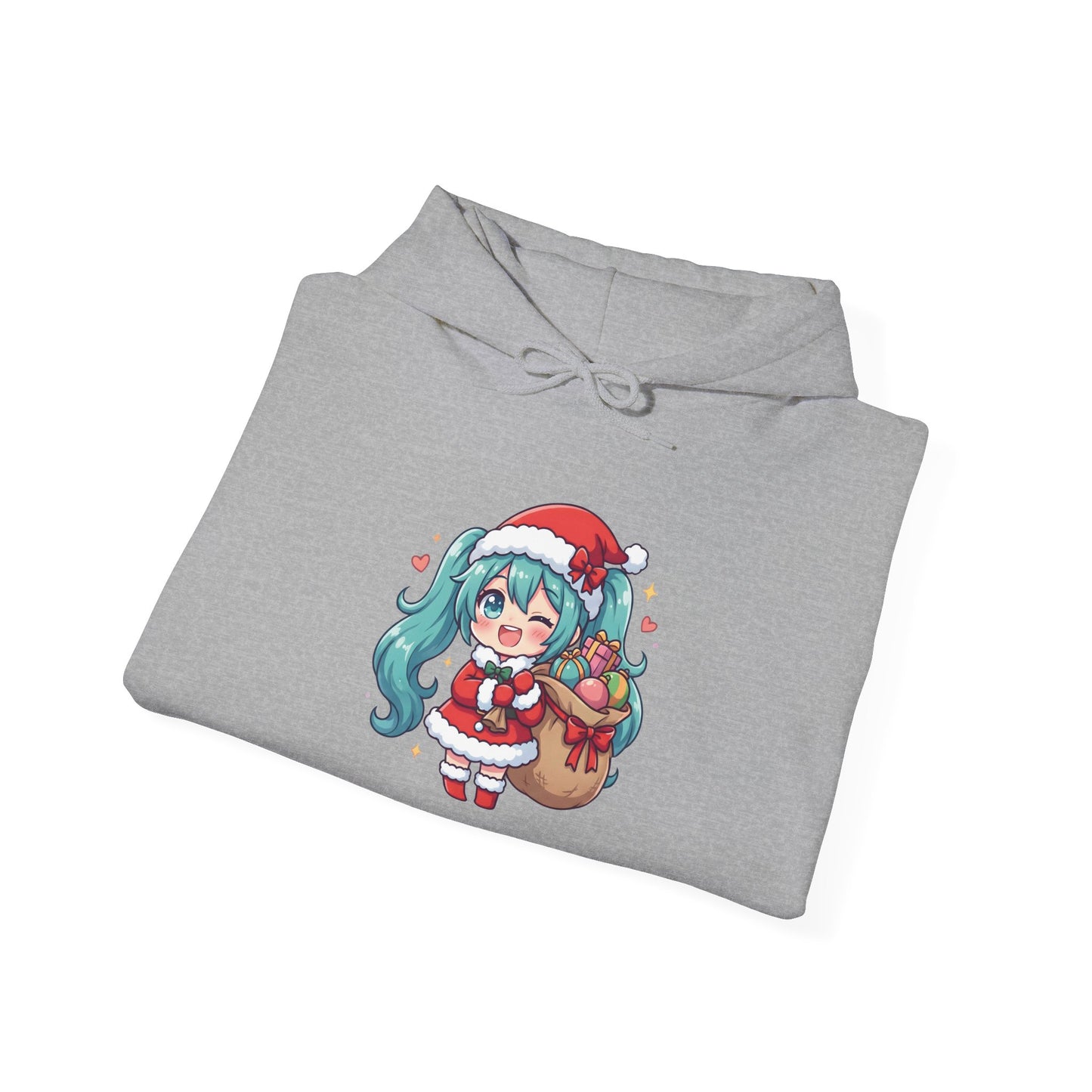 Hatsune Miku Santa Hoodie | Christmas Vocaloid Cosplay Sweatshirt