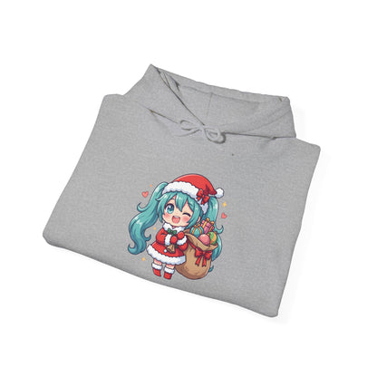 Hatsune Miku Santa Hoodie | Christmas Vocaloid Cosplay Sweatshirt