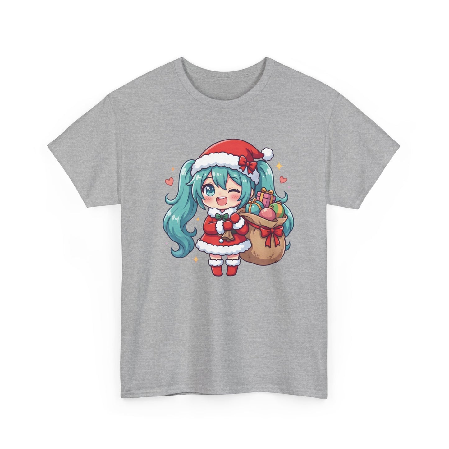 Hatsune Miku Chibi Merry Christmas T-Shirt | Cute Vocaloid Holiday Tee