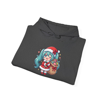 Hatsune Miku Santa Hoodie | Christmas Vocaloid Cosplay Sweatshirt