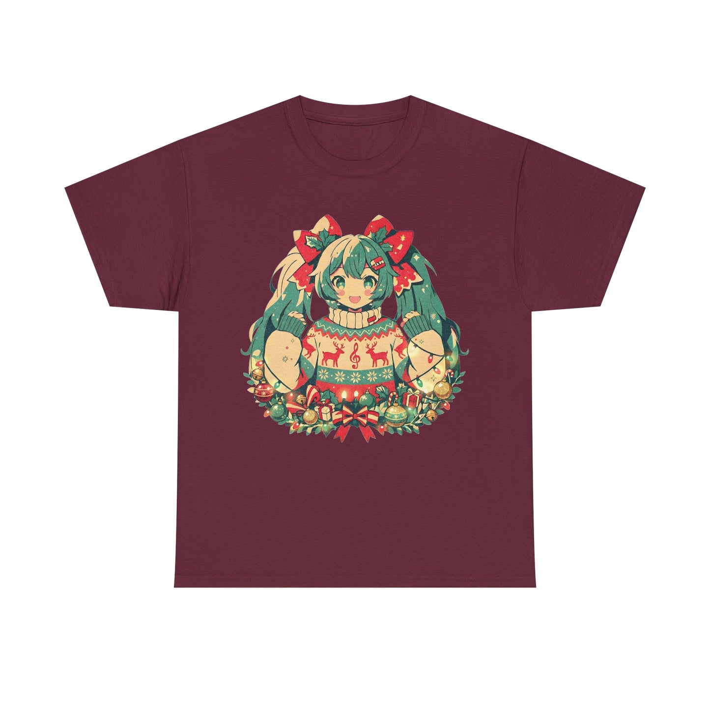 Hatsune Miku Christmas Tee | Anime Vocaloid Holiday Shirt