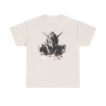 Gundam Mecha Helmet Pilot T-Shirt | Robot Anime Splash Art