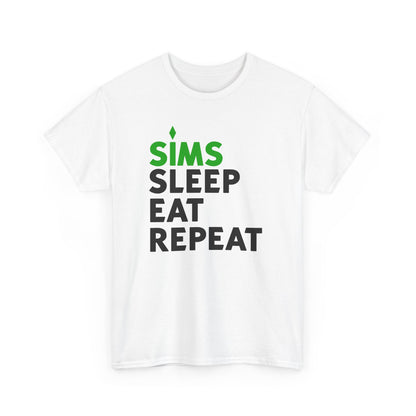 Sims Sleep Eat Repeat T-Shirt | Gamer Life Tee, Video Game Shirt
