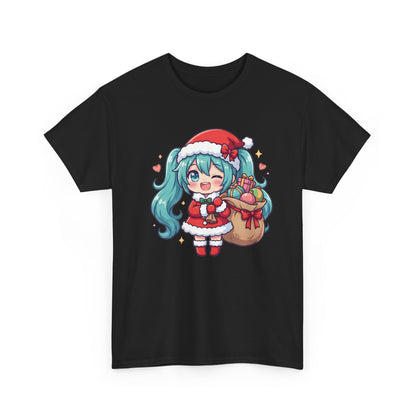 Hatsune Miku Chibi Merry Christmas T-Shirt | Cute Vocaloid Holiday Tee