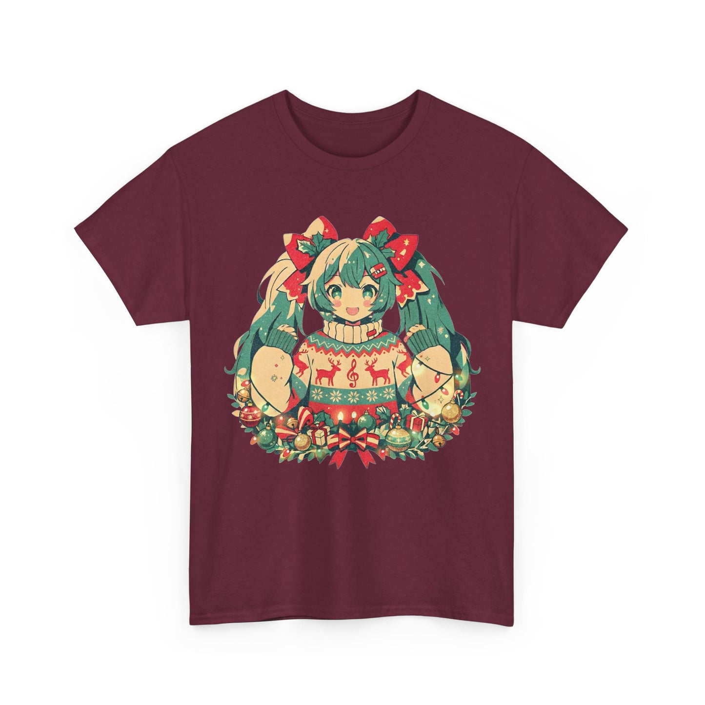 Hatsune Miku Christmas Tee | Anime Vocaloid Holiday Shirt