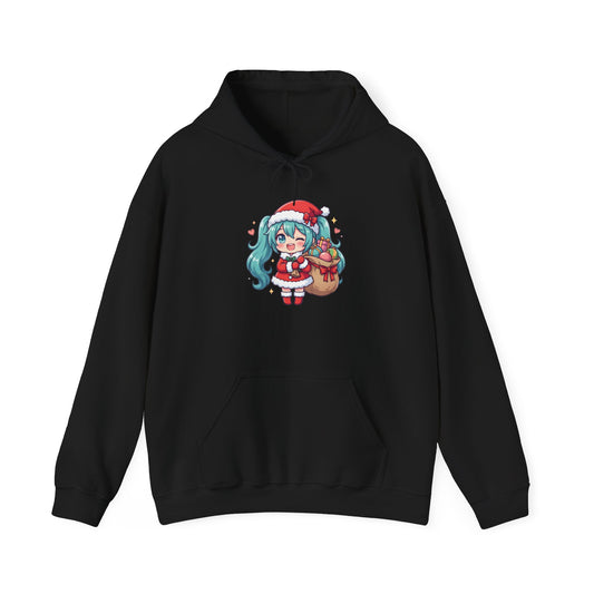 Hatsune Miku Santa Hoodie | Christmas Vocaloid Cosplay Sweatshirt