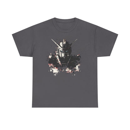 Gundam Mecha Helmet Pilot T-Shirt | Robot Anime Splash Art