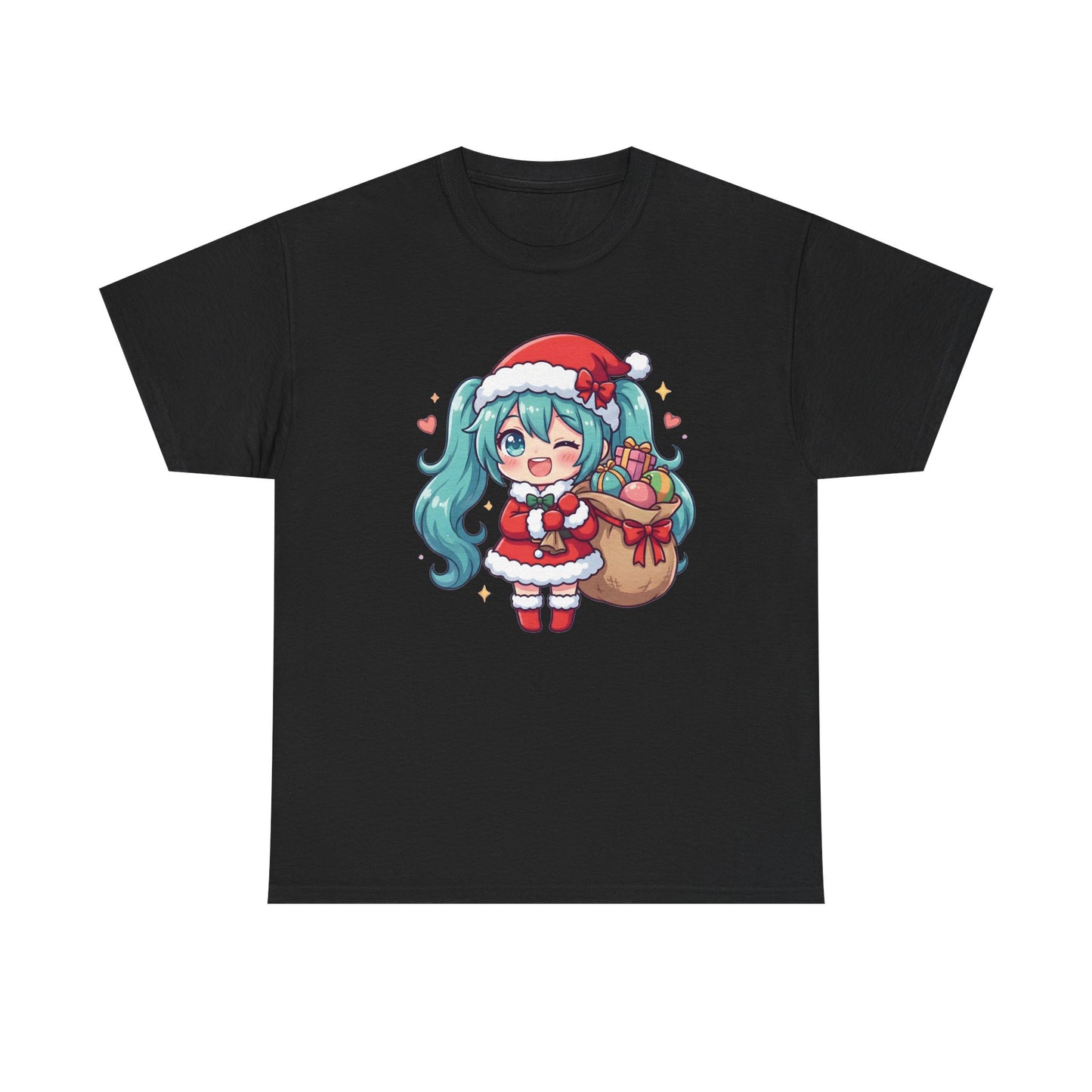 Hatsune Miku Chibi Merry Christmas T-Shirt | Cute Vocaloid Holiday Tee
