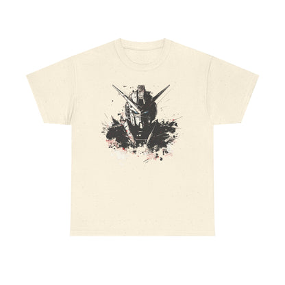 Gundam Mecha Helmet Pilot T-Shirt | Robot Anime Splash Art