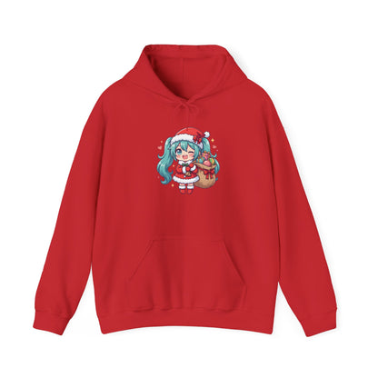 Hatsune Miku Santa Hoodie | Christmas Vocaloid Cosplay Sweatshirt