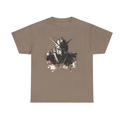 Gundam Mecha Helmet Pilot T-Shirt | Robot Anime Splash Art