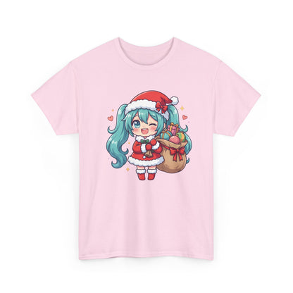 Hatsune Miku Chibi Merry Christmas T-Shirt | Cute Vocaloid Holiday Tee